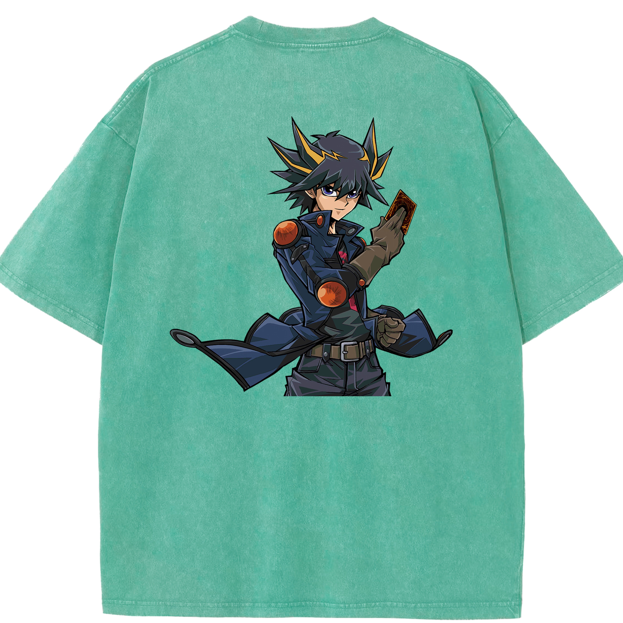 （画像用） 遊☆戯☆王 Yu-Gi-Oh! 綿100% ヴィンテージ風 半袖Tシャツ（背面プリント）